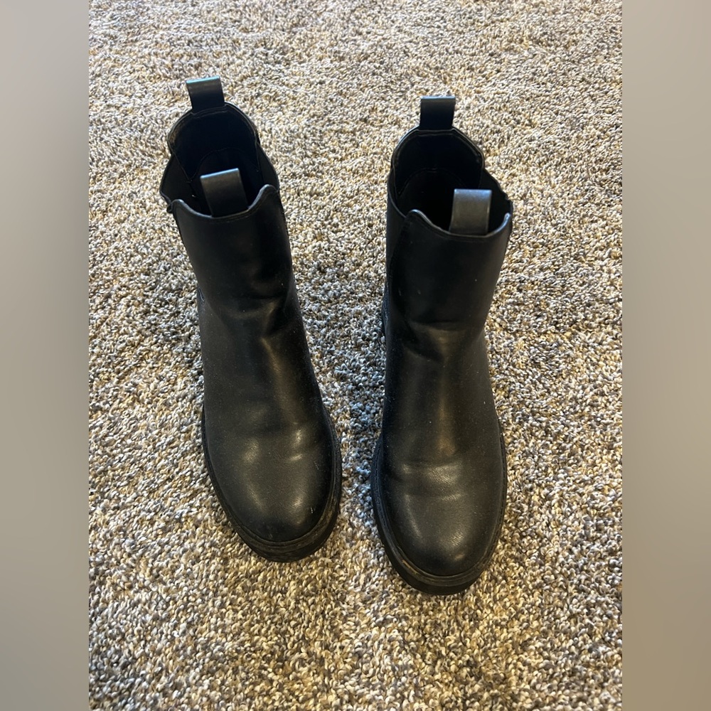 Black H&M boots. Size 8. Moderately worn.
